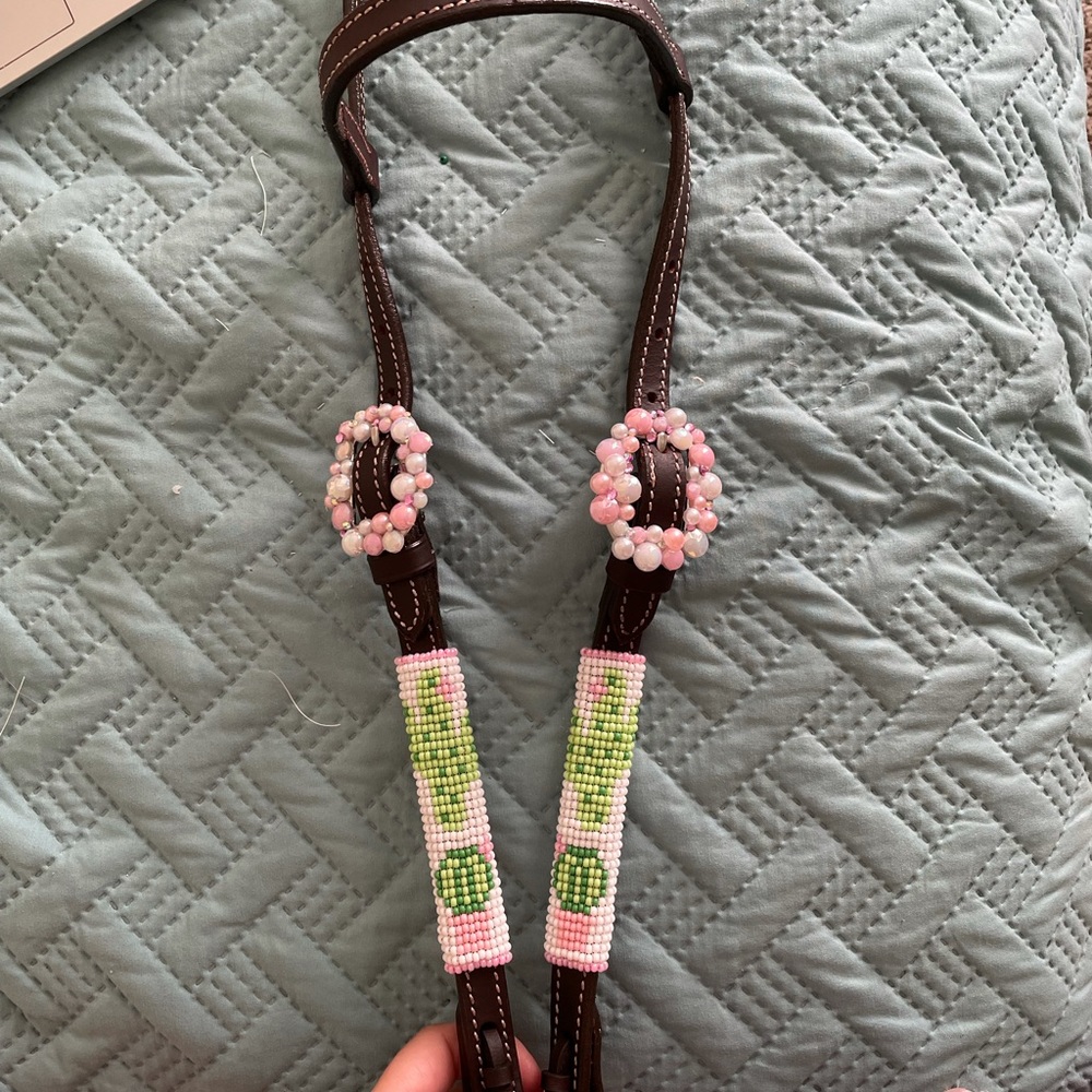Hand beaded Headstall CACTUS - Picture 2 of 5